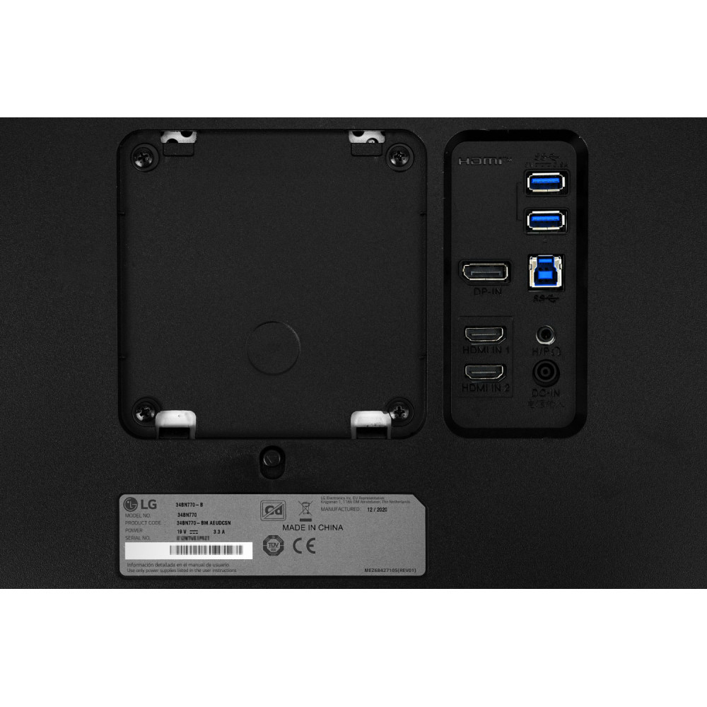 LG Monitor 34" QHD 21:9 Ultrawide IPS HDR10 34BN770